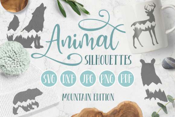 Animal Silhouette SVGs - Mountains for Graphic Design Projects