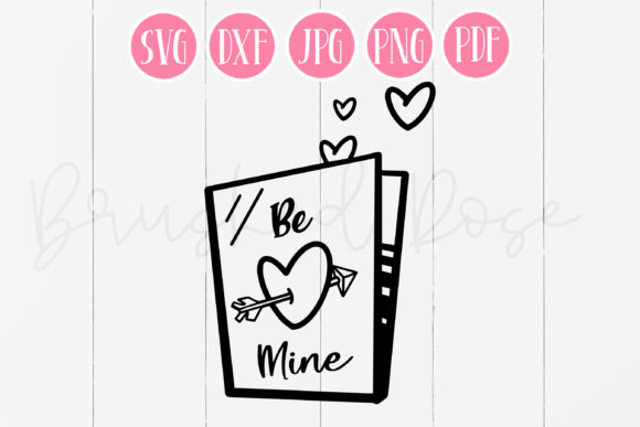 Be Mine Card Valentine s Day SVG for Crafting and Design