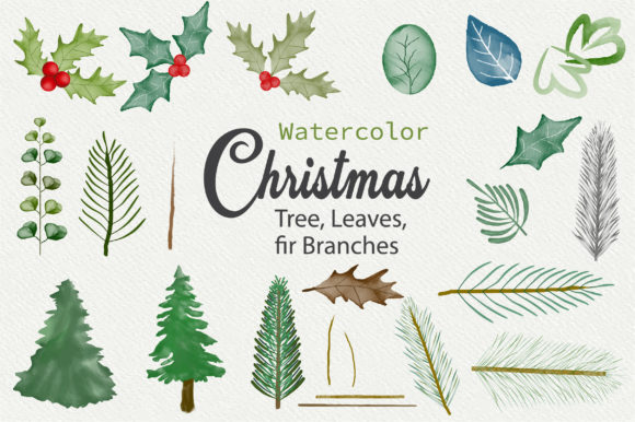 Beautiful Christmas Elements Collection - Graphics for Festive Designs