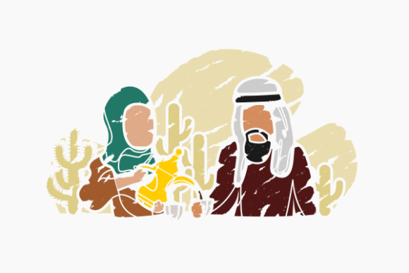 Brushed Arab Pouring Coffee for Husband - A Versatile Graphic Asset