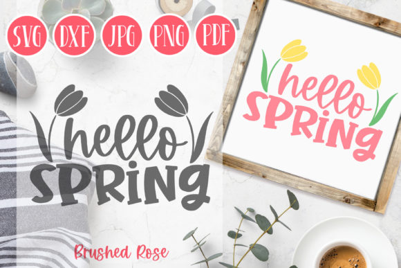 Hello Spring Svg Cutfile for Crafting and Design