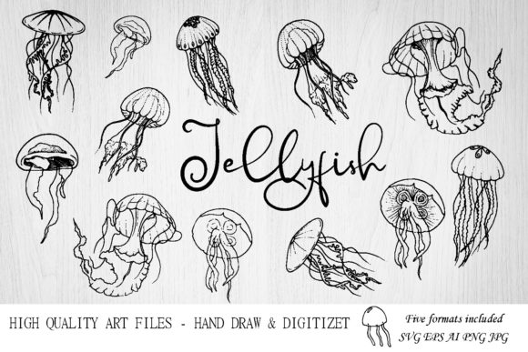 Jellyfish SVG: Ocean Graphics for Handmade Creations