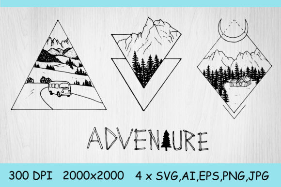 Nature Adventure Sublimation Graphics for Local Branding
