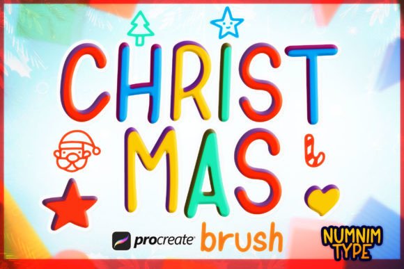 Procreate Brush Stamp Christmas Kids a-Z - A Graphic Design Asset Review