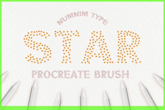 Procreate Brush Stamp Star Kids a-Z for Graphics and Brushes