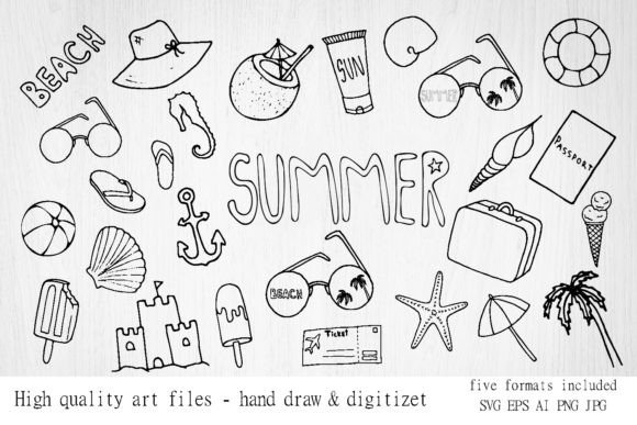 Summer Doodles.SVG: A Graphic Asset for Local Business Branding