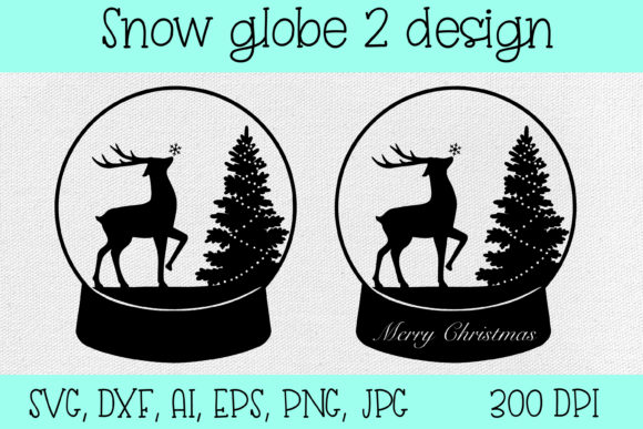SVG, DXF Snow Globe: A Festive Graphic for Crafts and Digital Products