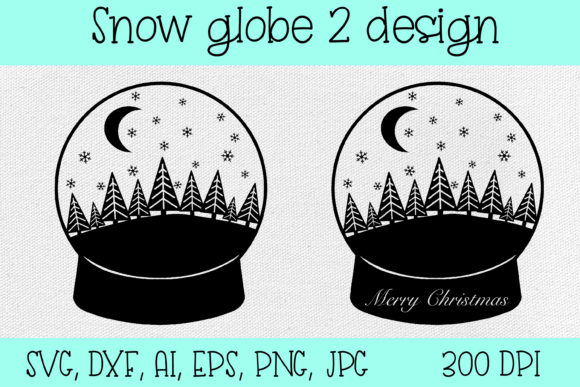 SVG Snow Globe, Merry Christmas Cricut for Crafts and Graphics