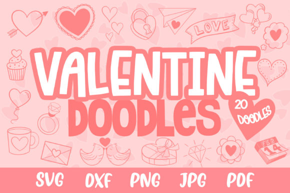 Valentine Doodles: A Playful Graphic Design Asset for Local Branding