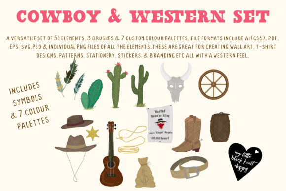Wild Wild West Graphics for Crafting and Design