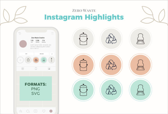 Zero-Waste Instagram Highlights Graphics